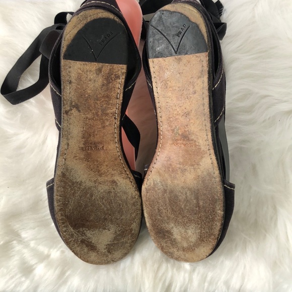 PRADA Strappy Sandal Shoes - Size 38 AUTHENTICATED - Picture 7 of 9